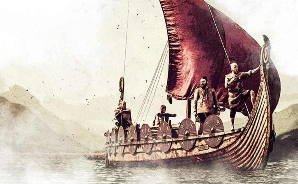 Cuando los vikingos llegaron a España. vikingos navegando